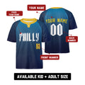 Personalized Philadelphia Two-Button Baseball Jersey – Philly City-Inspired Style for Men, Women & Youth-2
