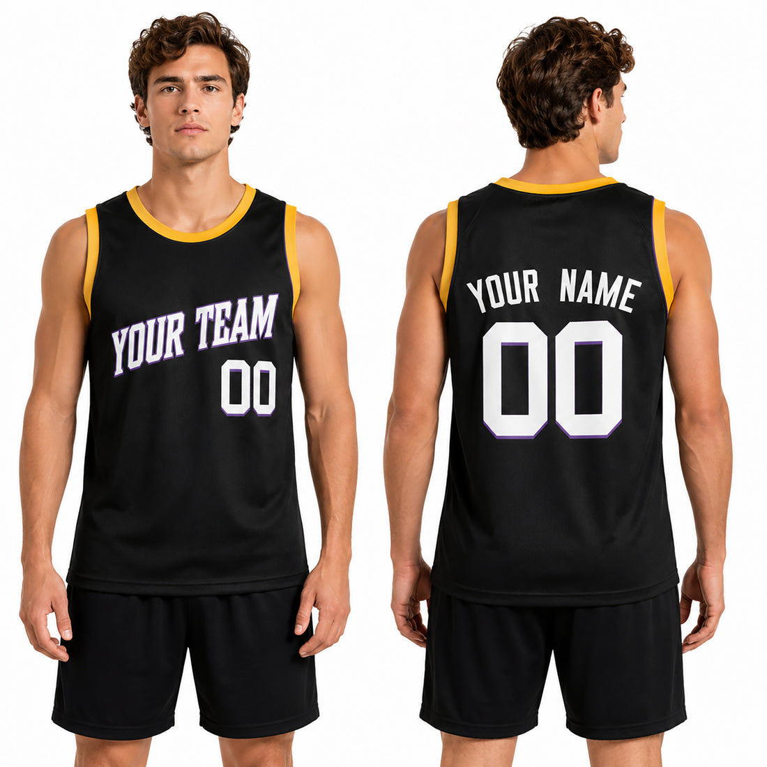 Personalized Phoenix Basketball Jersey – Black Classic Style, Custom Name & Number for Kids, Youth & Adults-1