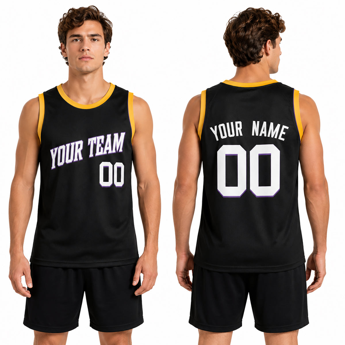 Personalized Phoenix Basketball Jersey – Black Classic Style, Custom Name & Number for Kids, Youth & Adults-1