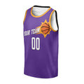 Personalized Phoenix Basketball Jersey – Purple Classic Style, Custom Name & Number for Kids, Youth & Adults-3