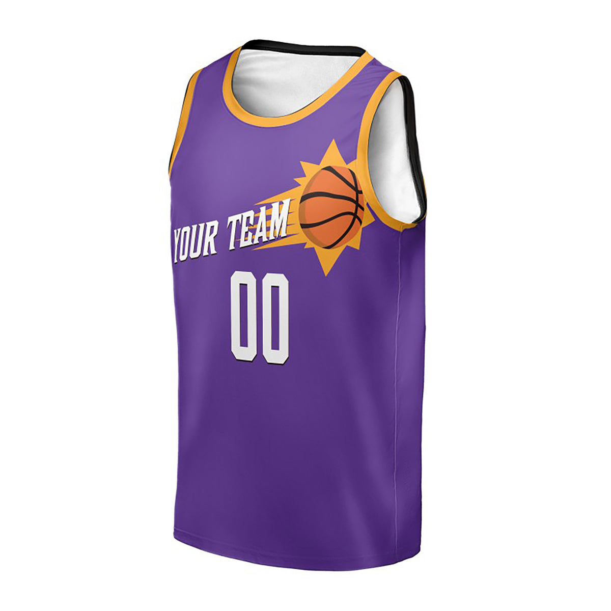 Personalized Phoenix Basketball Jersey – Purple Classic Style, Custom Name & Number for Kids, Youth & Adults-3