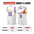 Personalized Phoenix Basketball Jersey – White Classic Style, Custom Name & Number for Kids, Youth & Adults-2