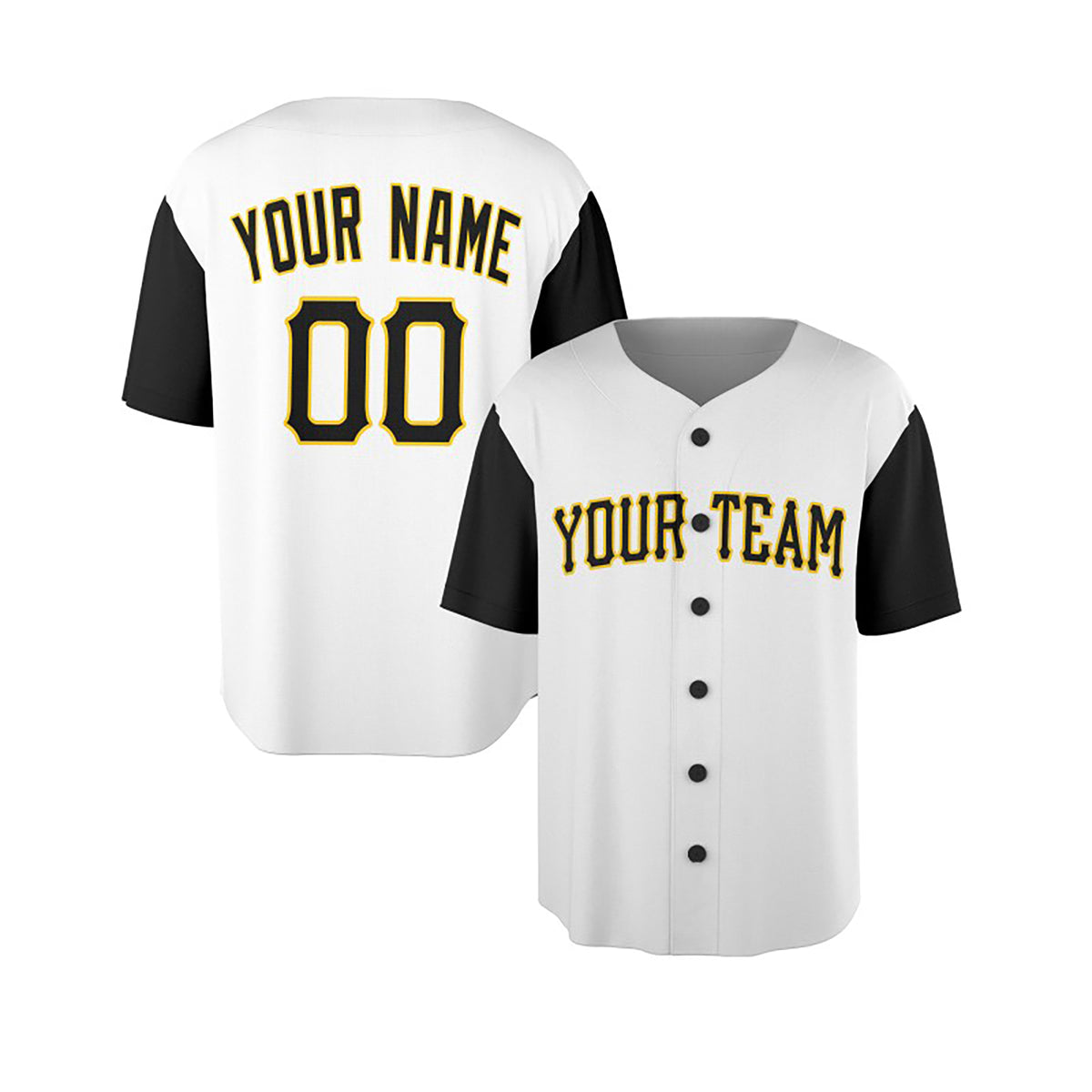 Personalized Pittsburgh Baseball Jersey – White Heritage-Inspired Style, Custom Name & Number for Kids & Adults-3