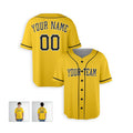 Personalized Pittsburgh Gold Baseball Jersey – Custom Name & Number, Kids & Adults-4