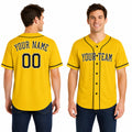 Personalized Pittsburgh Gold Baseball Jersey – Custom Name & Number, Kids & Adults-1