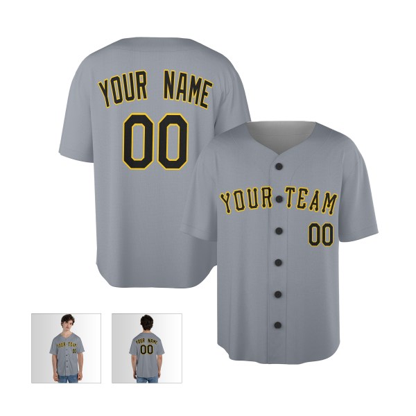 Personalized Pittsburgh Gray City Baseball Jersey – Custom Name & Number-3