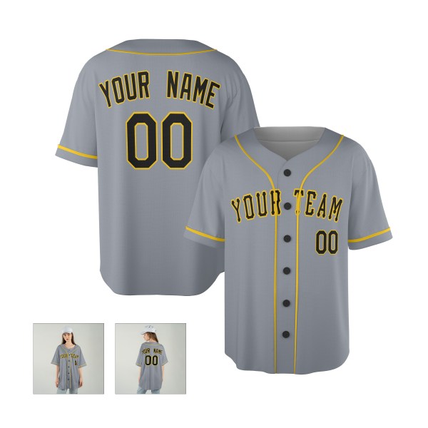 Personalized Pittsburgh Gray City Baseball Jersey – Custom Name & Number-6