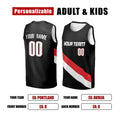 Personalized Portland Black Basketball Jersey – Custom Name & Number, Kids Youth Adults-2