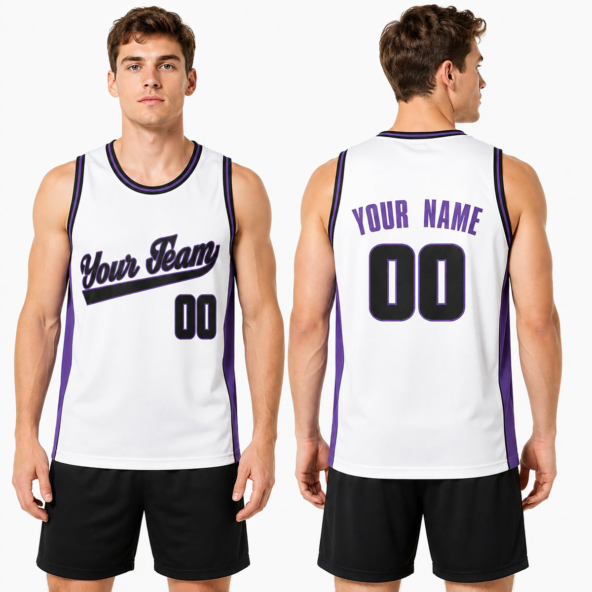 Personalized Sacramento White Basketball Jersey – Custom Name & Number-1