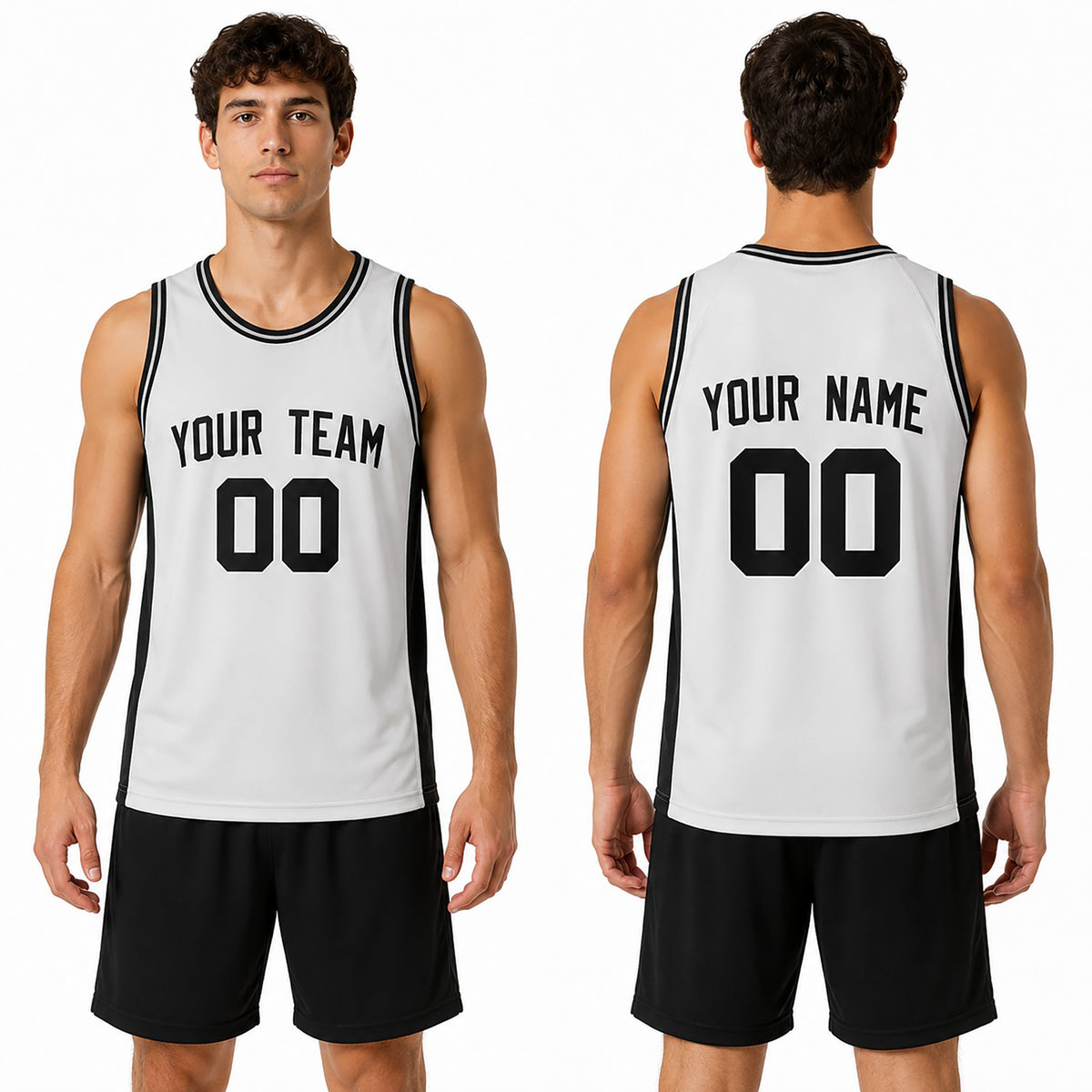 Personalized San Antonio Gray Basketball Jersey – Custom Name & Number-1