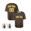 Personalized San Diego Baseball Jersey – Brown Alternate-Inspired Style, Custom Name & Number for Kids & Adults-5