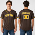 Personalized San Diego Baseball Jersey – Brown Alternate-Inspired Style, Custom Name & Number for Kids & Adults-1
