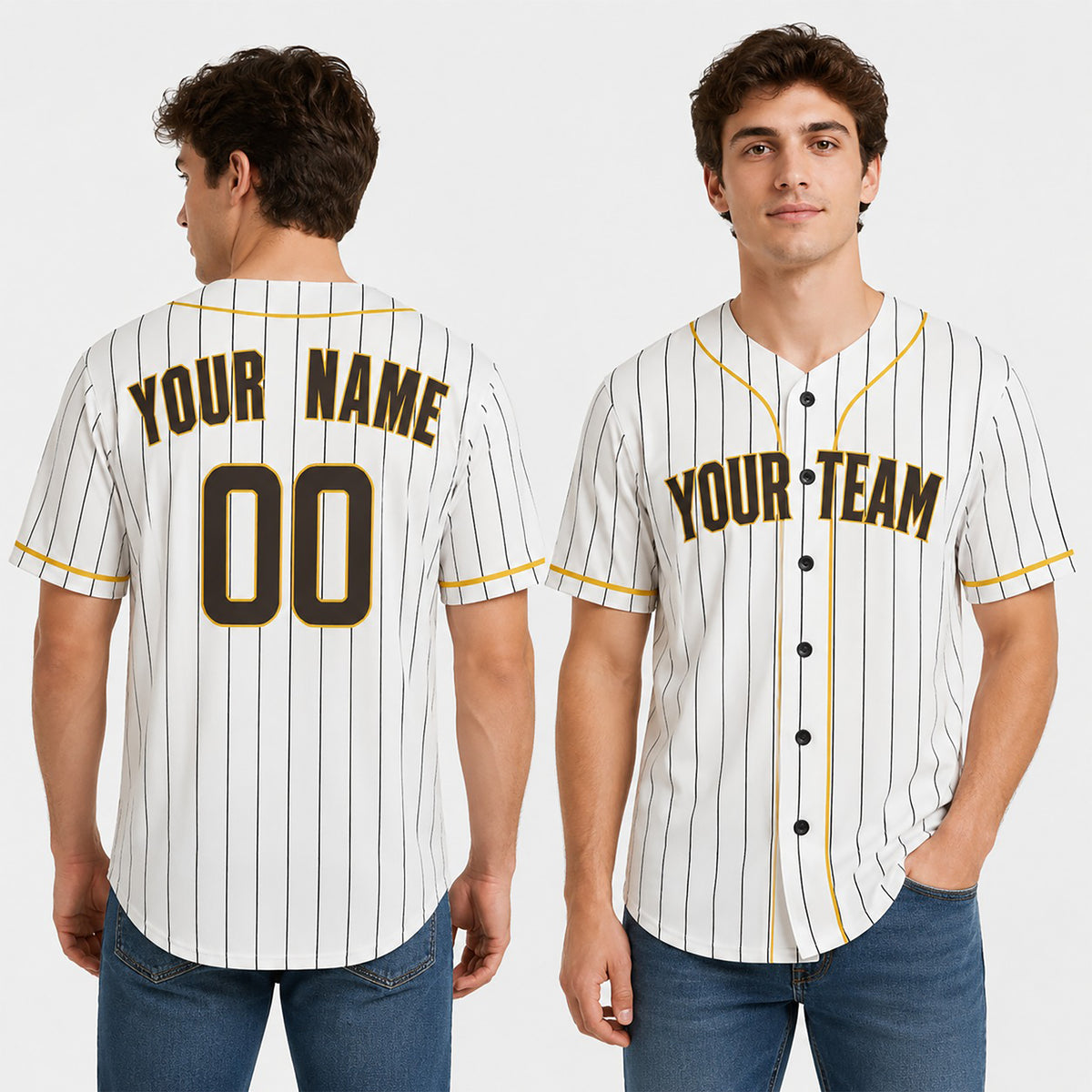 Personalized San Diego Baseball Jersey – White Alternate Style, Custom Name & Number for Kids & Adults-1