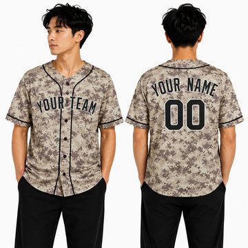 Personalized San Diego Camo Baseball Jersey – Custom Name & Number, Kids & Adults-1