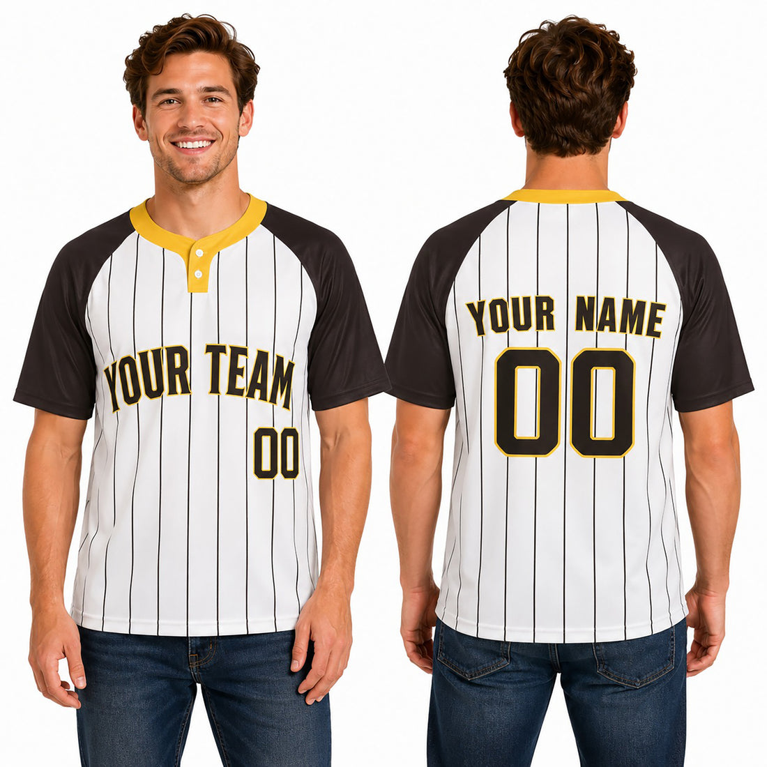 Personalized San Diego Two-Button Baseball Jersey – Alternate Style, Custom Name & Number for Men, Women & Youth-1