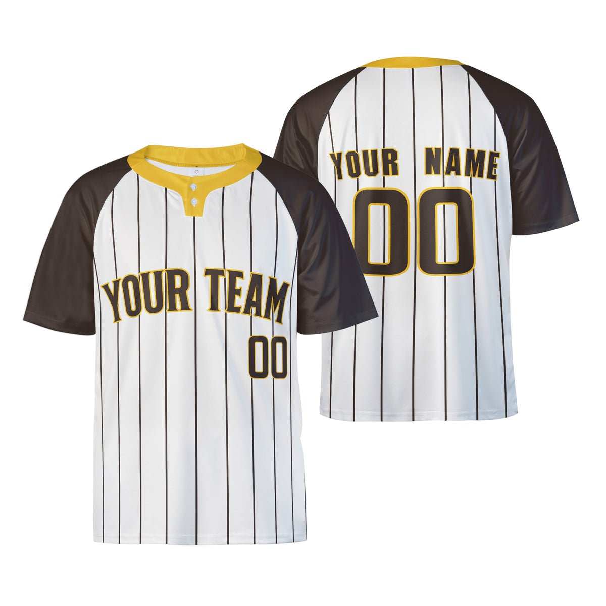 Personalized San Diego Two-Button Baseball Jersey – Alternate Style, Custom Name & Number for Men, Women & Youth-3