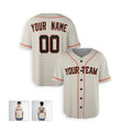 Personalized San Francisco Baseball Jersey – Cream Home-Inspired Style, Custom Name & Number for Kids & Adults-4