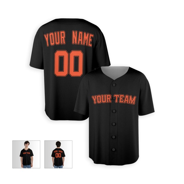 Personalized San Francisco Black Baseball Jersey – Custom Name & Number-3