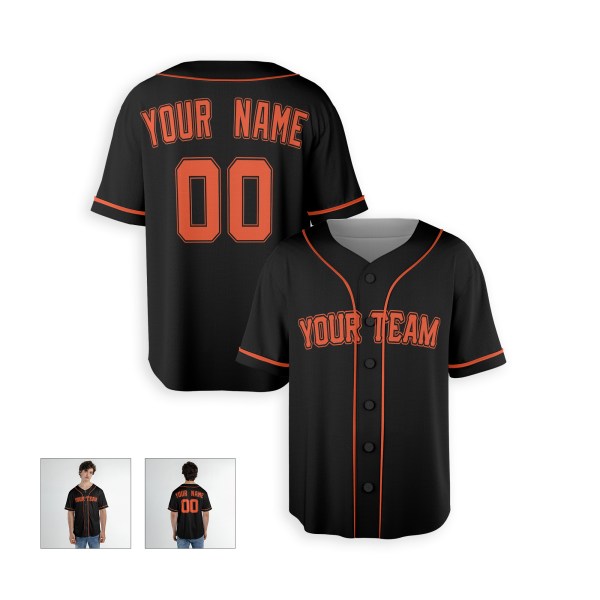 Personalized San Francisco Black Baseball Jersey – Custom Name & Number-4