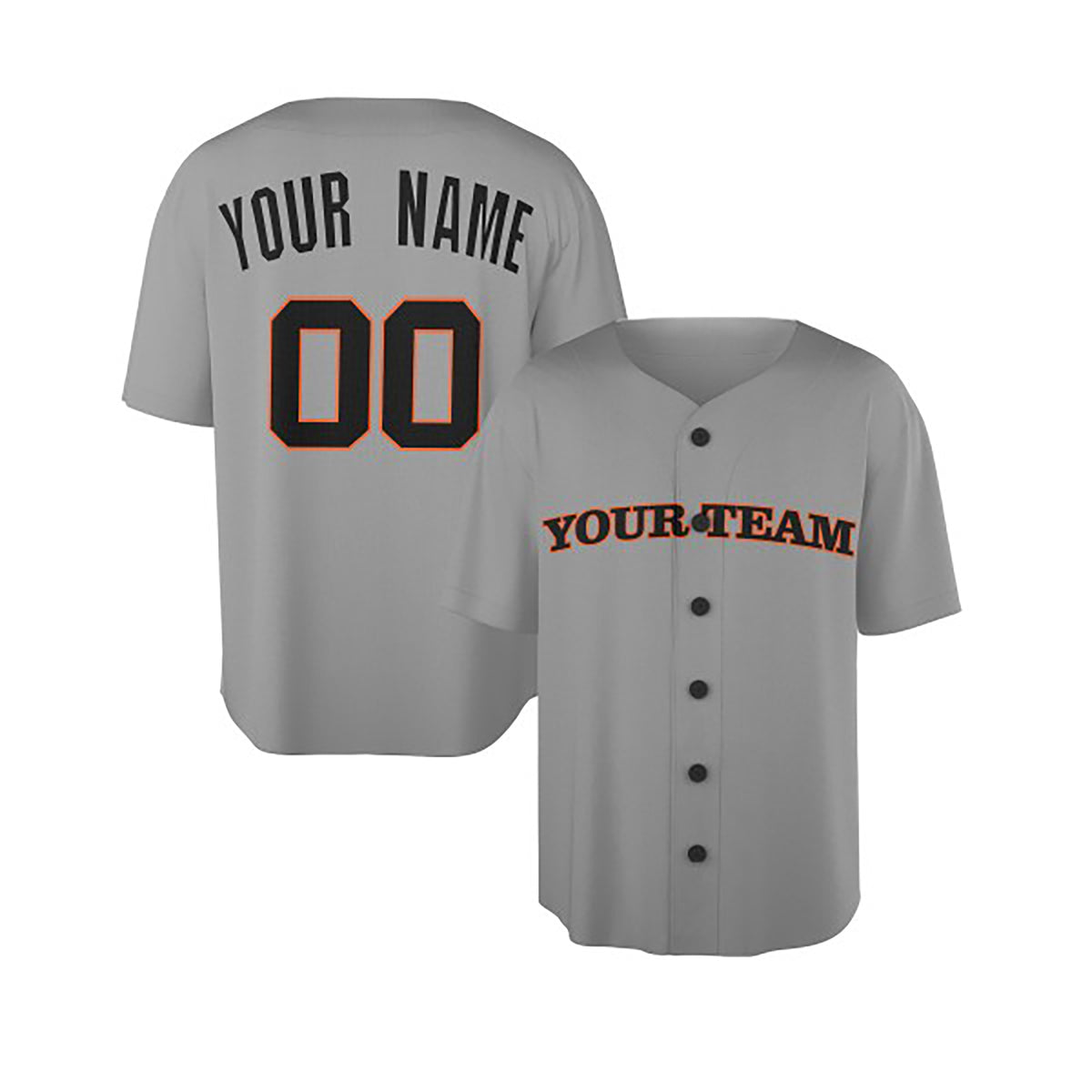 Personalized San Francisco Gray Mesh Baseball Jersey – Custom Name & Number-3