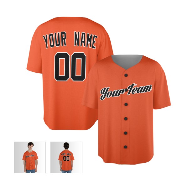 Personalized San Francisco Orange Throwback Baseball Jersey – Custom Name & Number-3