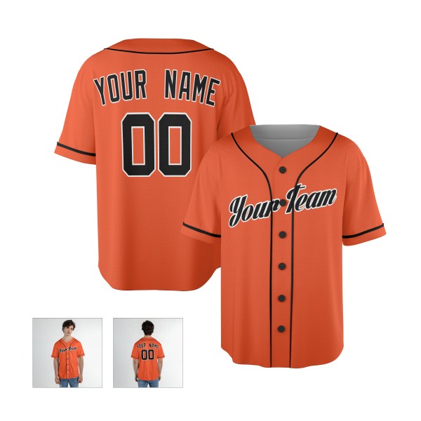 Personalized San Francisco Orange Throwback Baseball Jersey – Custom Name & Number-4