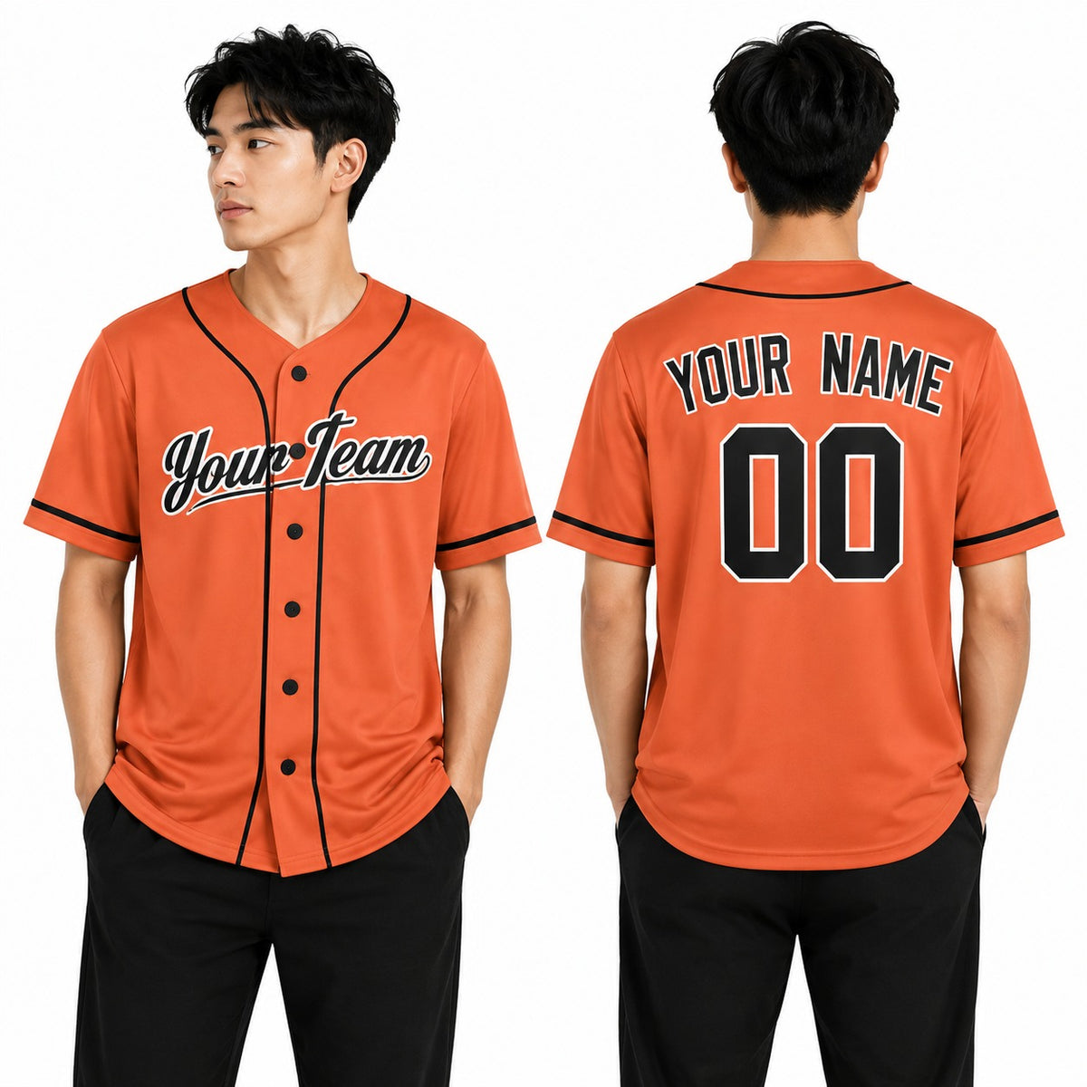 Personalized San Francisco Orange Throwback Baseball Jersey – Custom Name & Number-1