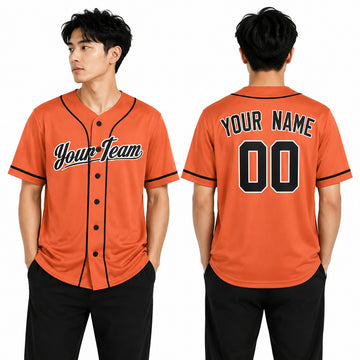 Personalized San Francisco Orange Throwback Baseball Jersey – Custom Name & Number-1