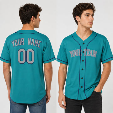 Personalized Seattle Baseball Jersey – Aqua Green Alternate Style, Custom Name & Number for Kids & Adults-1