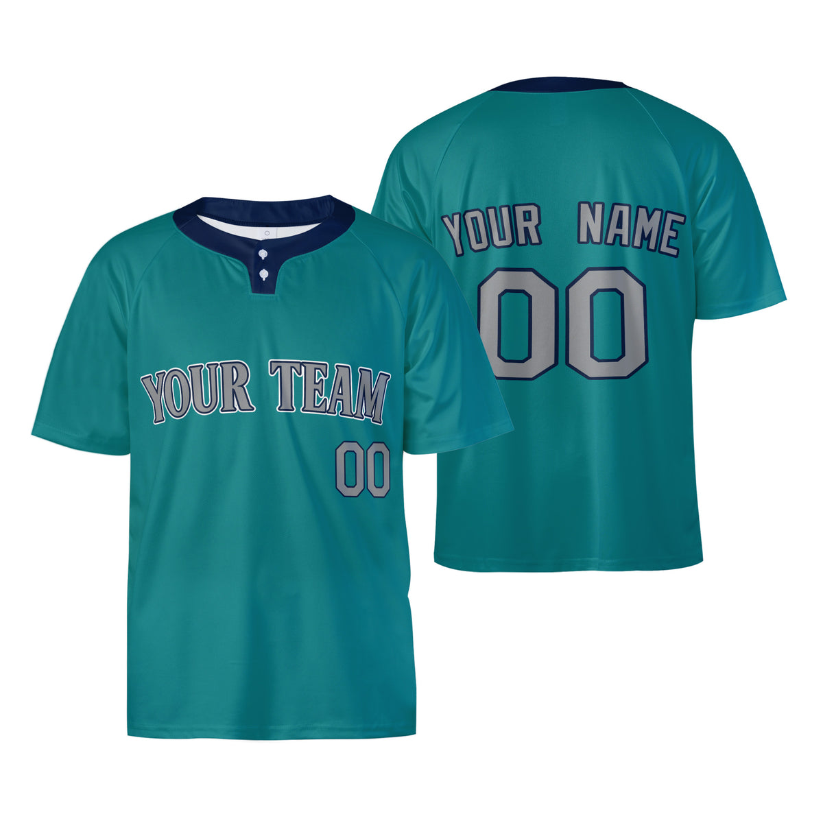 Personalized Seattle Two-Button Baseball Jersey – Alternate Style, Custom Name & Number for Men, Women & Youth-3