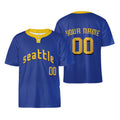 Personalized Seattle Two-Button Baseball Jersey – City-Inspired Style, Custom Name & Number for Men, Women & Youth-3