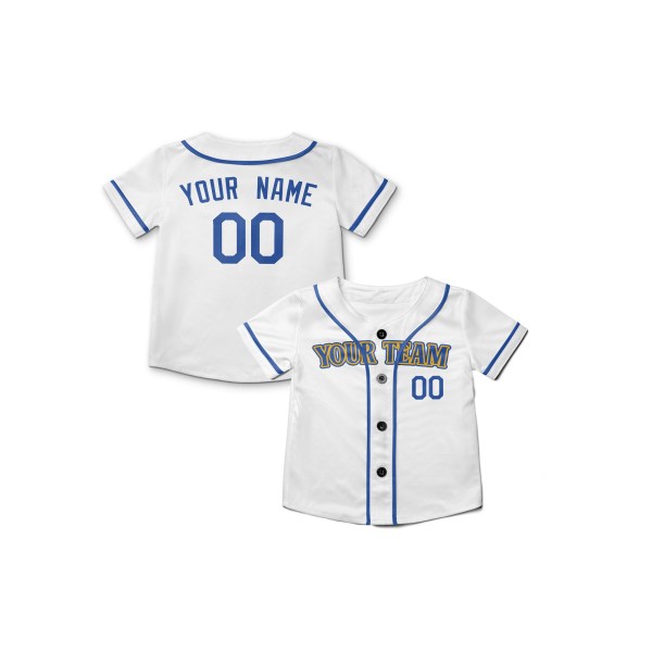 Personalized Seattle White Baseball Jersey – Custom Name & Number, Kids & Adults-8