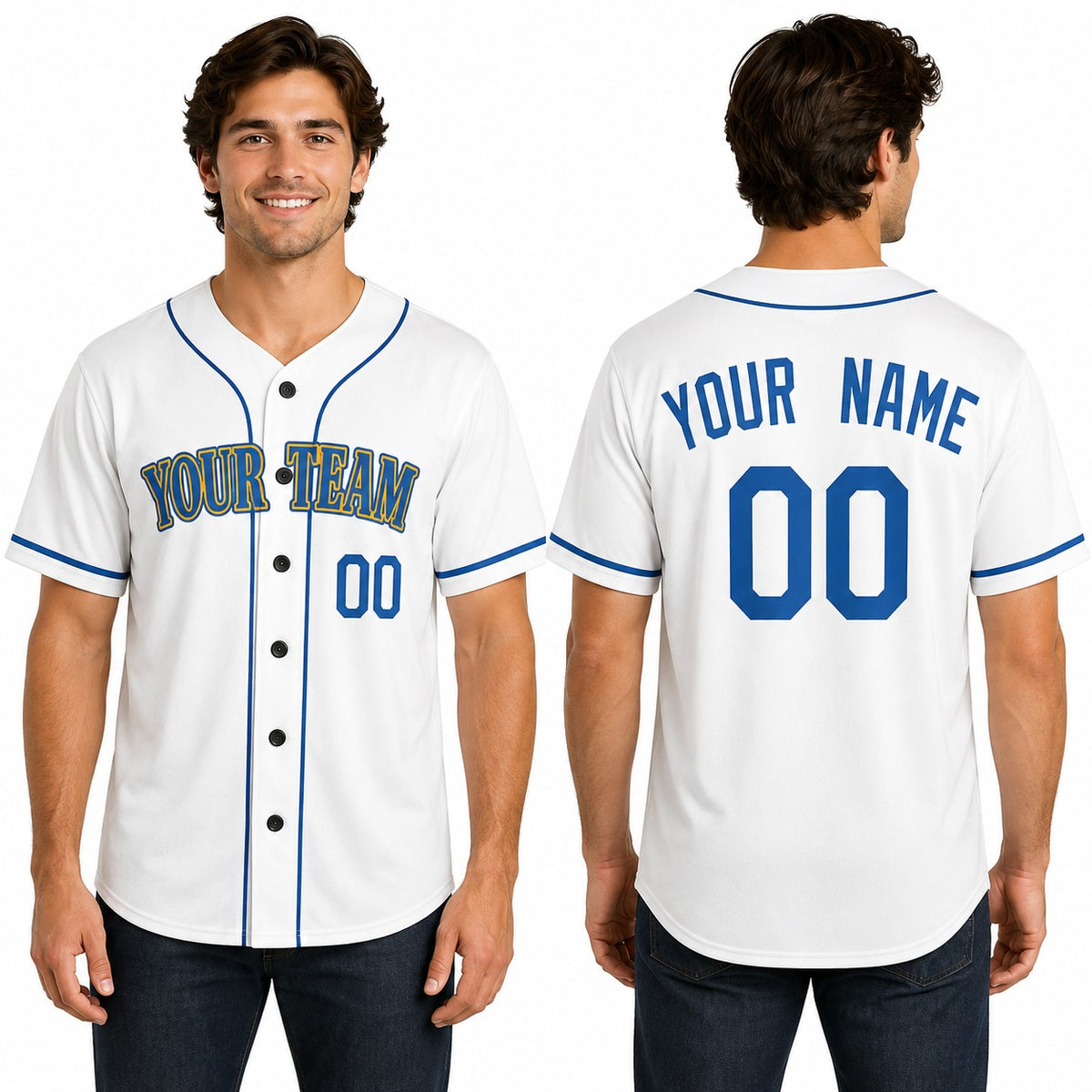 Personalized Seattle White Baseball Jersey – Custom Name & Number, Kids & Adults-1
