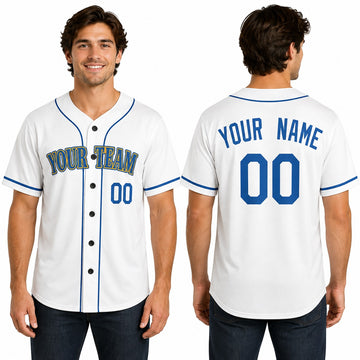 Personalized Seattle White Baseball Jersey – Custom Name & Number, Kids & Adults-1