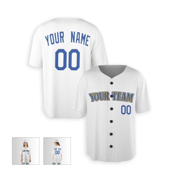 Personalized Seattle White Baseball Jersey – Custom Name & Number, Kids & Adults-5