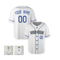 Personalized Seattle White Baseball Jersey – Custom Name & Number, Kids & Adults-6