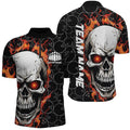 Custom Personalized Skull Flame Bowling Jersey For Team Gift for Bowling Lovers