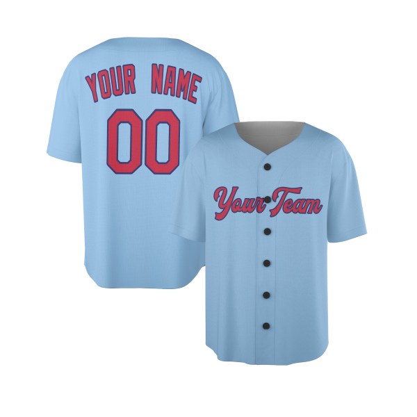 Personalized St. Louis Baseball Jersey – Light Blue Alternate Style, Custom Name & Number for Kids & Adults-3