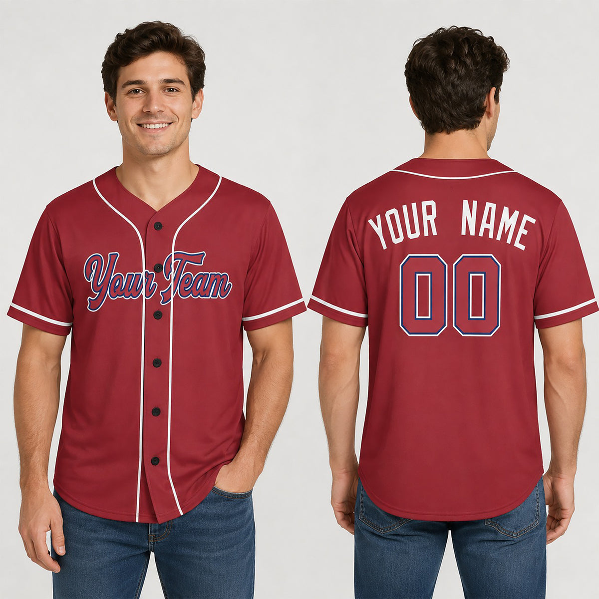 Personalized St. Louis Baseball Jersey – Red Alternate Style, Custom Name & Number for Kids & Adults-1