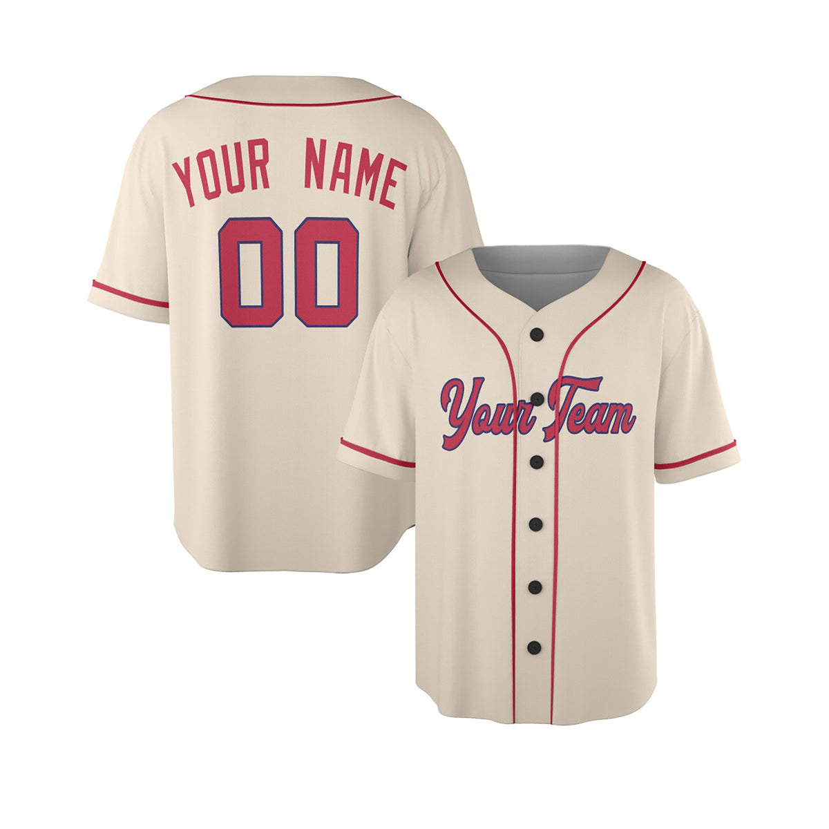 Personalized St. Louis Cream Baseball Jersey – Custom Name & Number, Kids & Adults-5