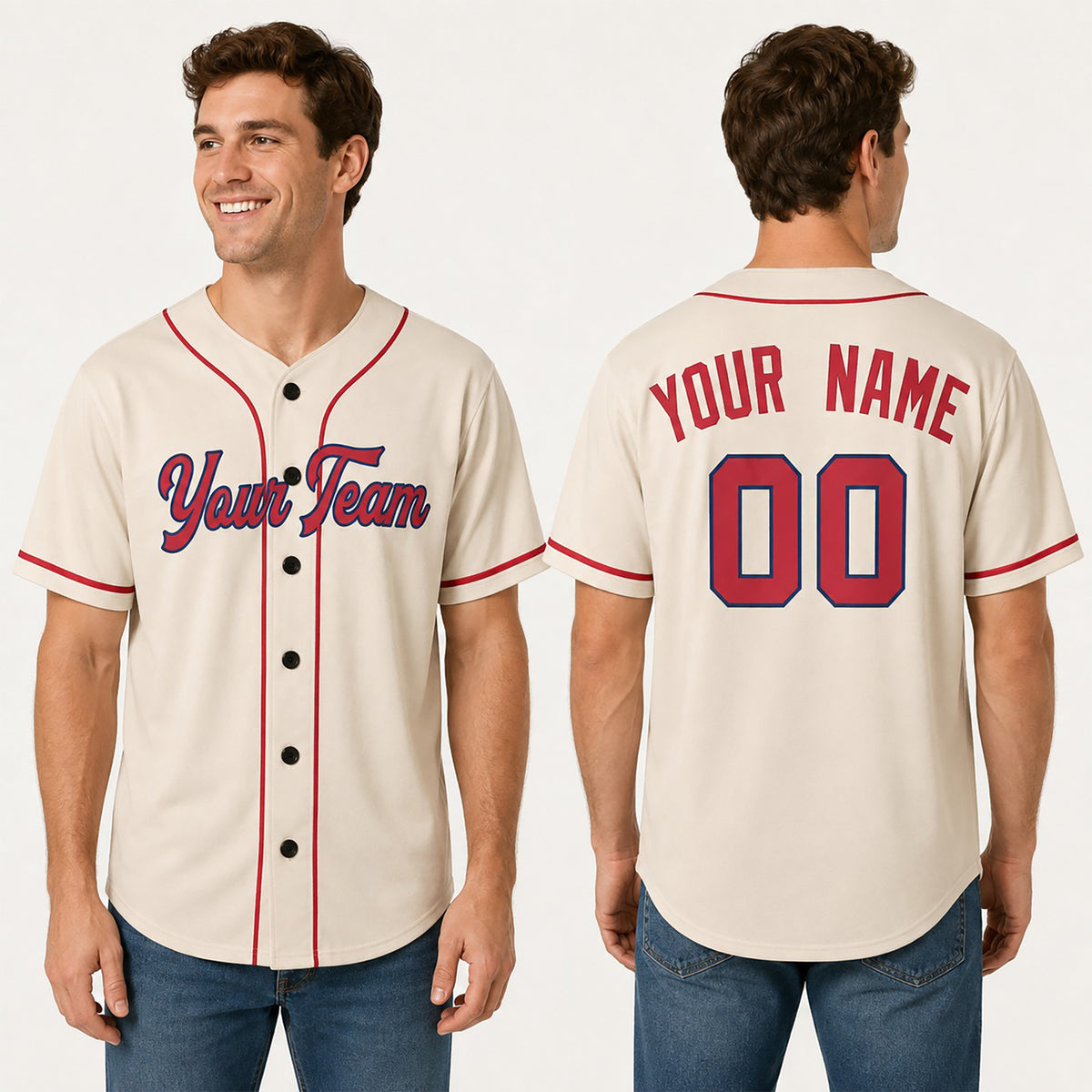 Personalized St. Louis Cream Baseball Jersey – Custom Name & Number, Kids & Adults-1