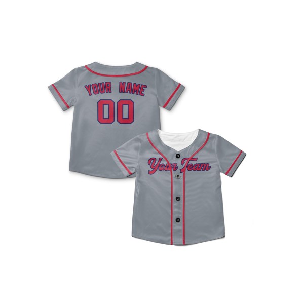 Personalized St. Louis Gray Baseball Jersey – Custom Name & Number, Kids & Adults-8