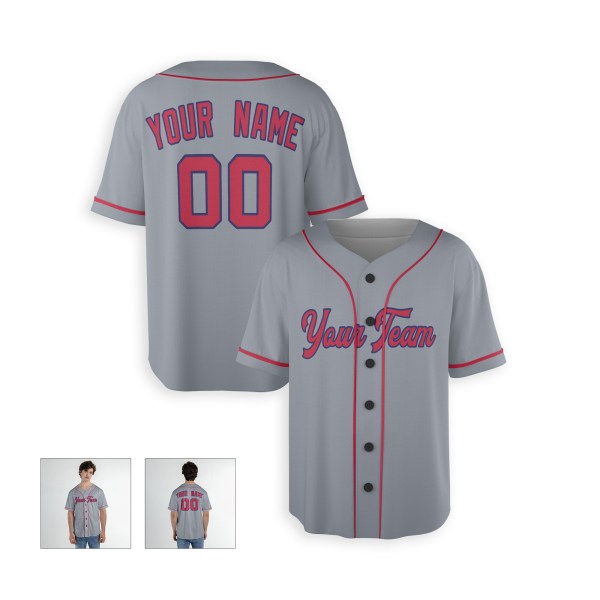 Personalized St. Louis Gray Baseball Jersey – Custom Name & Number, Kids & Adults-4