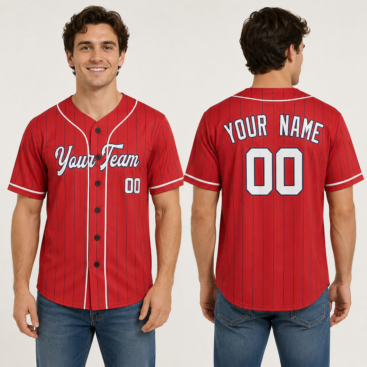Personalized St. Louis Red Baseball Jersey – Custom Name & Number, Kids & Adults-1