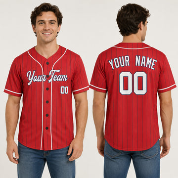 Personalized St. Louis Red Baseball Jersey – Custom Name & Number, Kids & Adults-1