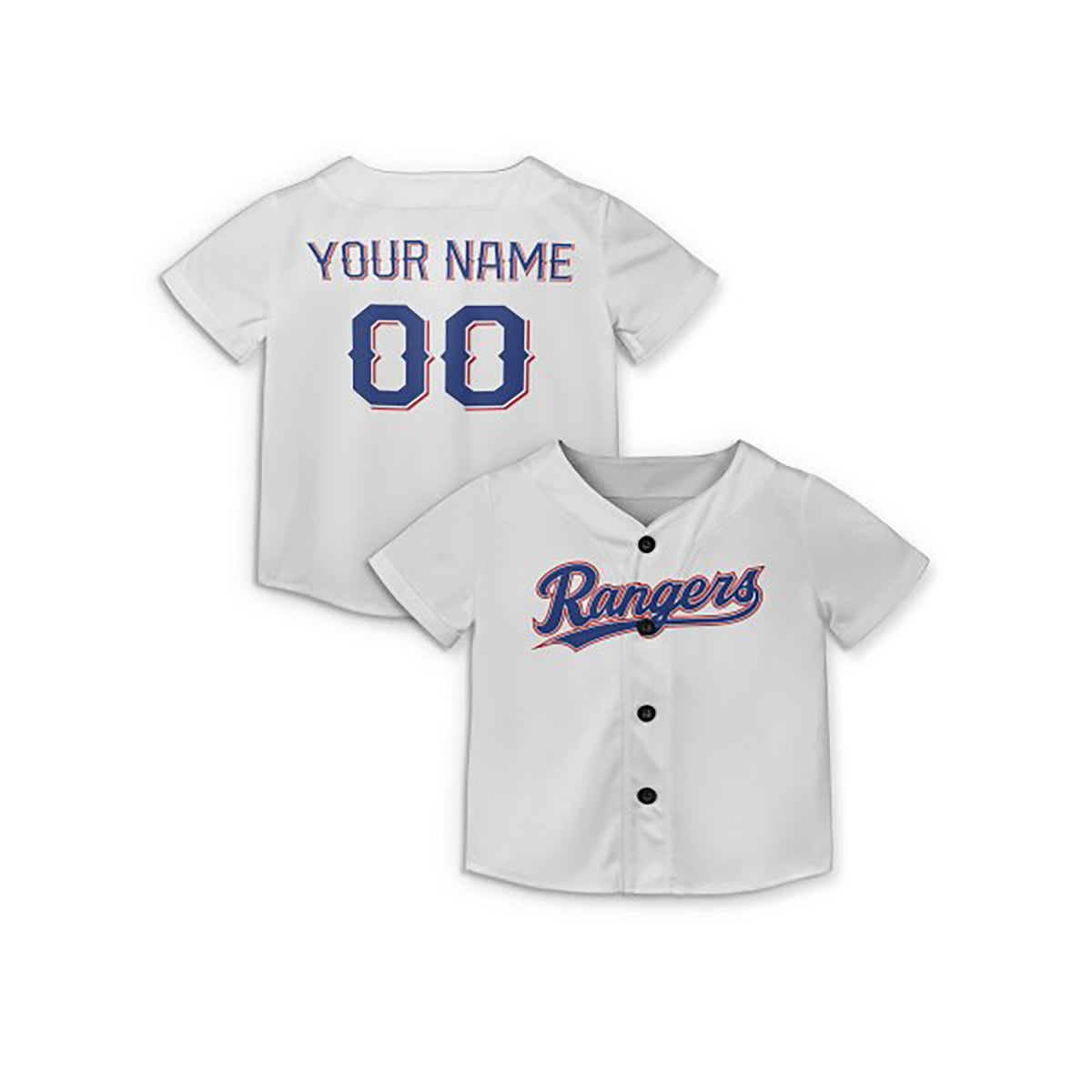 Personalized Texas Baseball Jersey – White Home-Inspired Style, Custom Name & Number for Kids & Adults-4