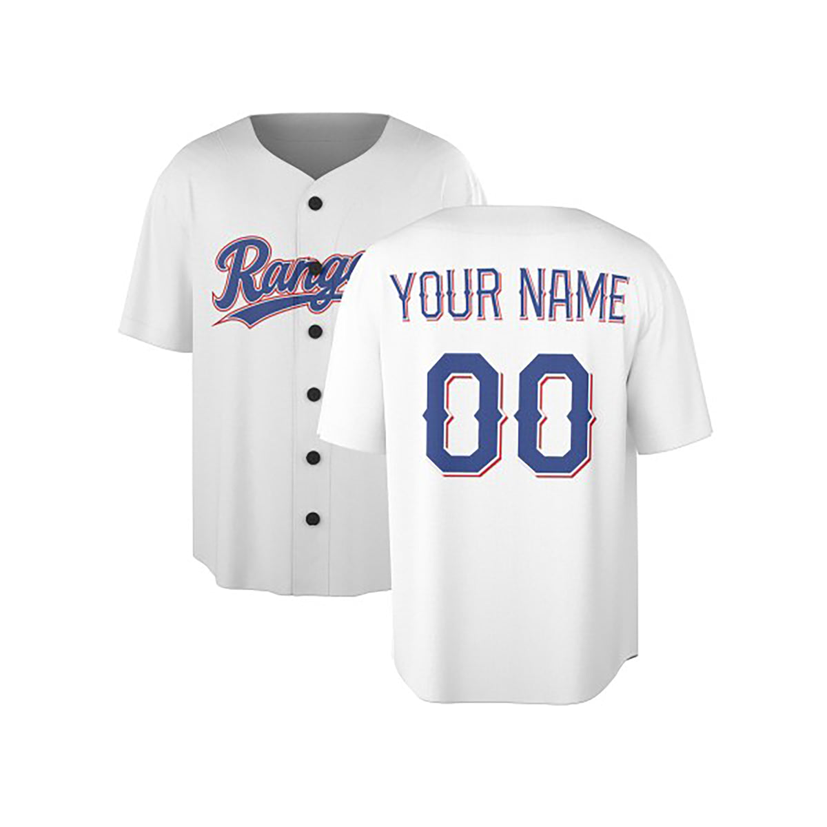 Personalized Texas Baseball Jersey – White Home-Inspired Style, Custom Name & Number for Kids & Adults-3