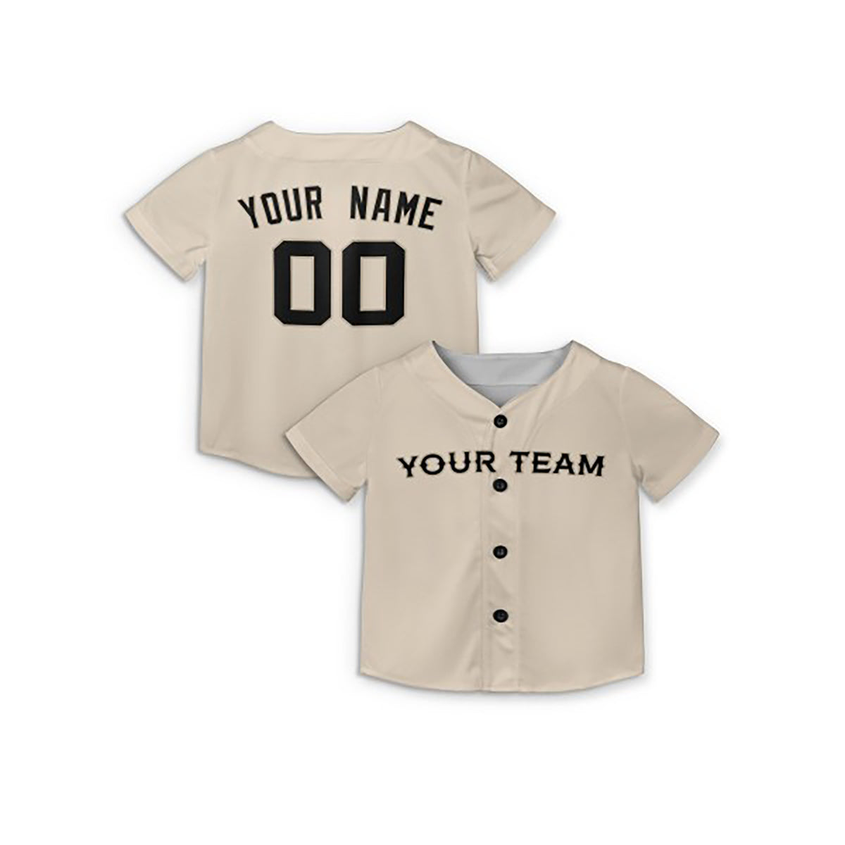 Personalized Texas Cream Baseball Jersey – Custom Name & Number, Kids & Adults-5