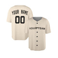 Personalized Texas Cream Baseball Jersey – Custom Name & Number, Kids & Adults-3