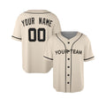 Personalized Texas Cream Baseball Jersey – Custom Name & Number, Kids & Adults-4